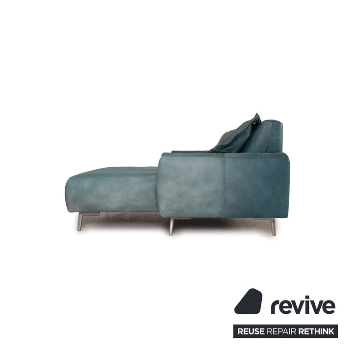 Koinor Garret Leder Sofa Türkis Ecksofa Couch