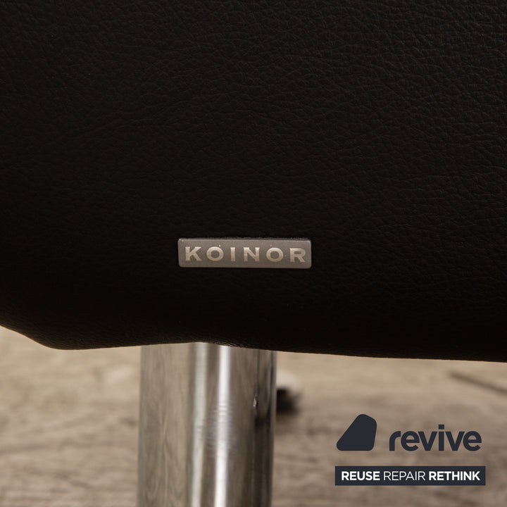 Koinor Goya Leder Hocker Schwarz