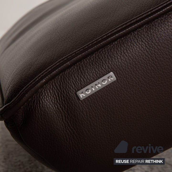 Koinor Jonas Leather Lounger Dark Brown