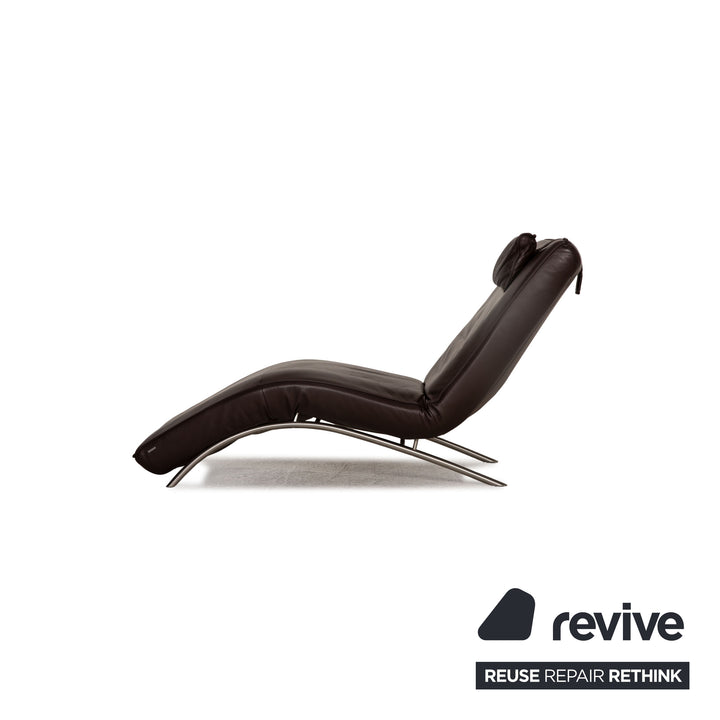 Koinor Jonas Leather Lounger Dark Brown