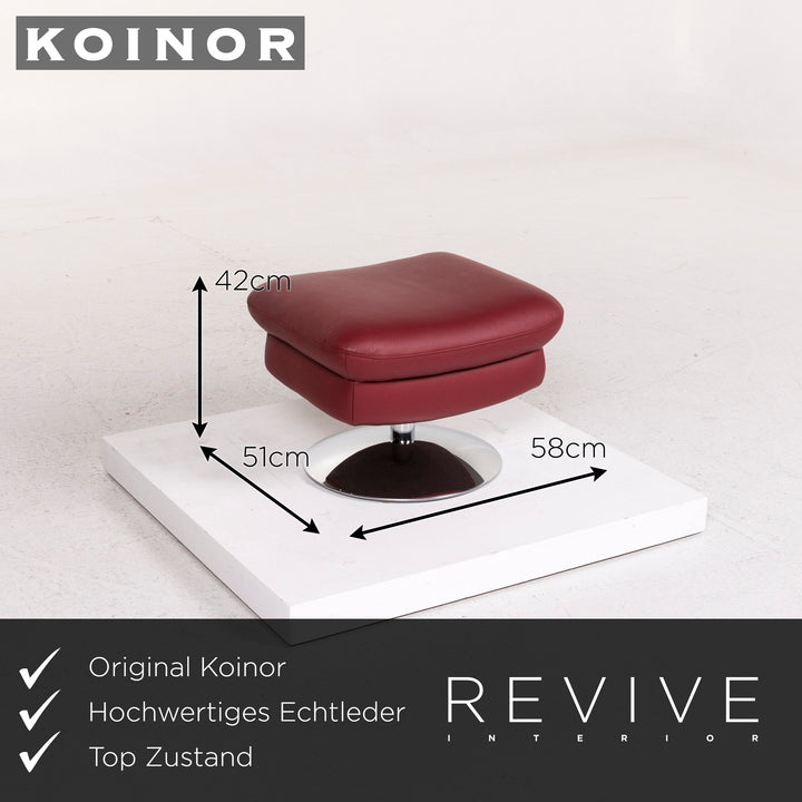 Koinor Leather Stool Brown #12447
