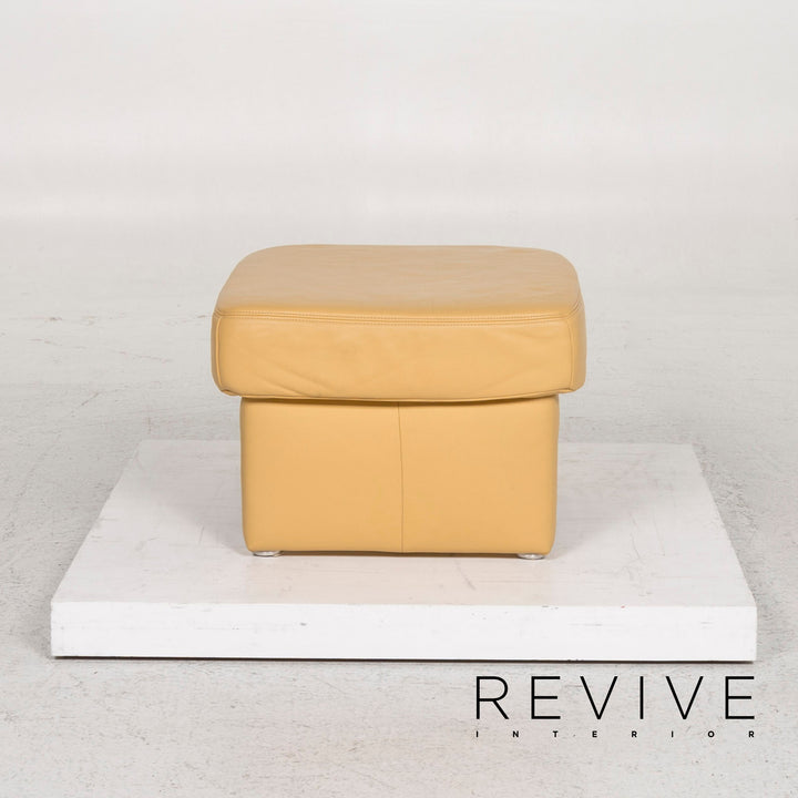 Koinor Leder Hocker Gelb #12948