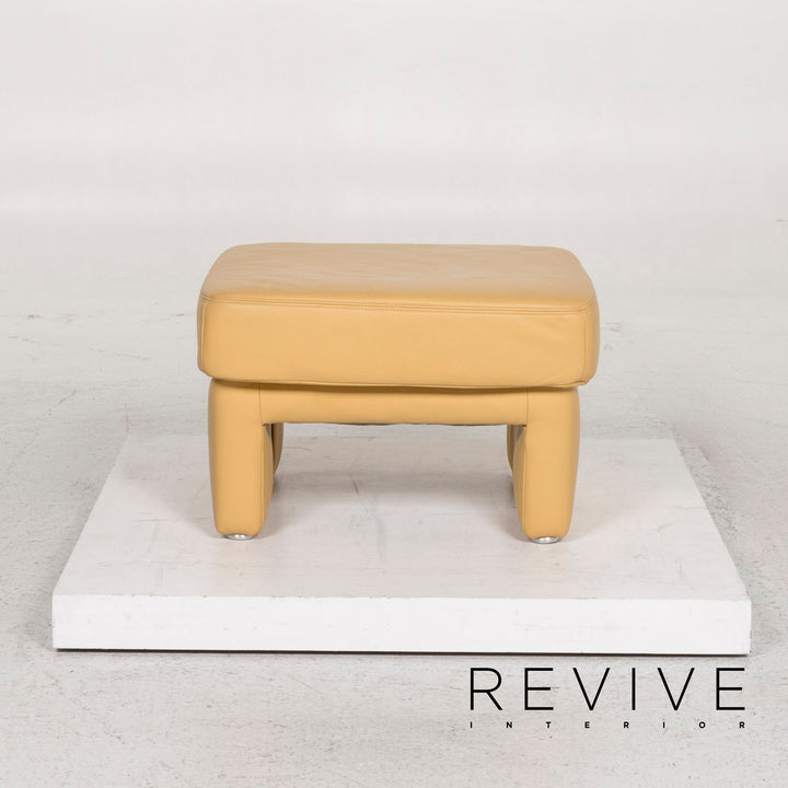 Koinor Leder Hocker Gelb #12948