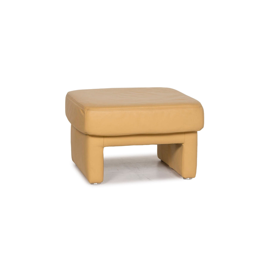 Koinor Leder Hocker Gelb #12948