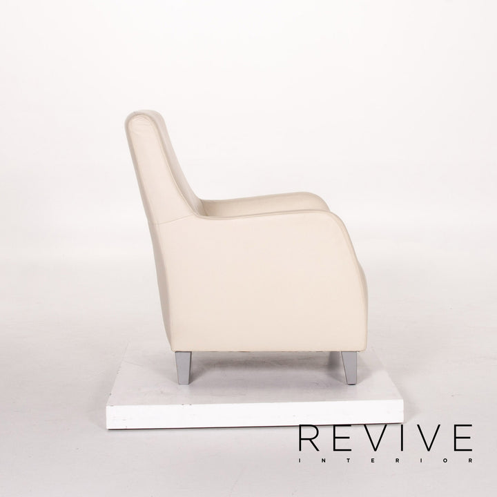 Fauteuil en cuir Koinor crème #13735