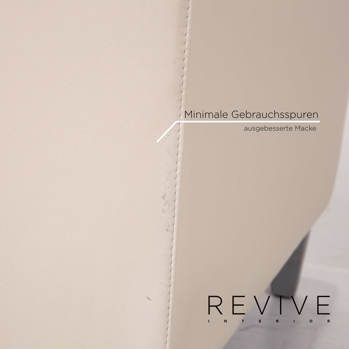Fauteuil en cuir Koinor crème #13735