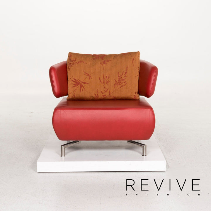 Fauteuil en cuir Koinor rouge #12339