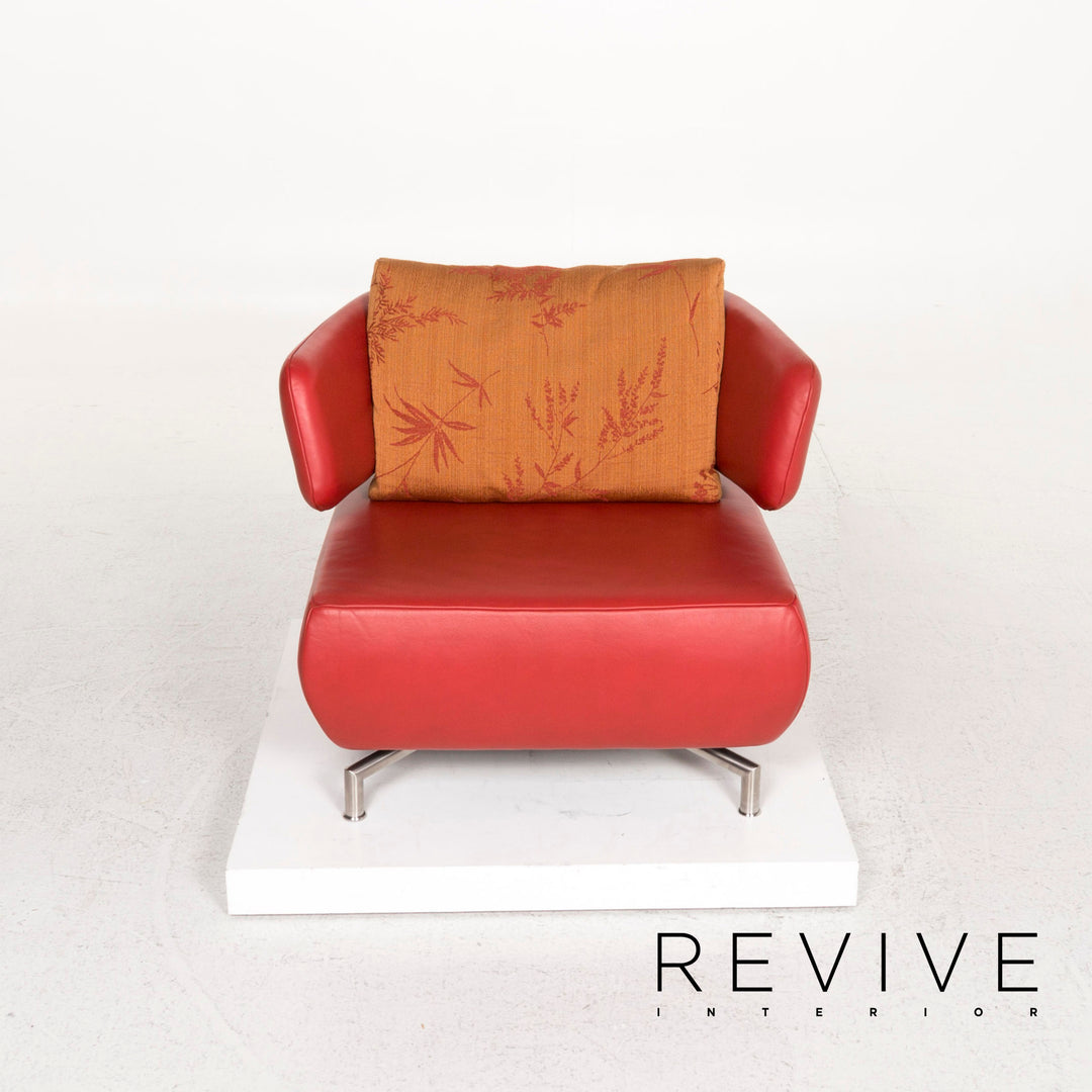 Fauteuil en cuir Koinor rouge #12339