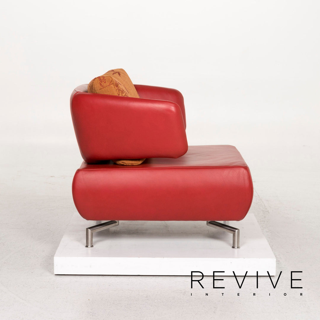 Fauteuil en cuir Koinor rouge #12339