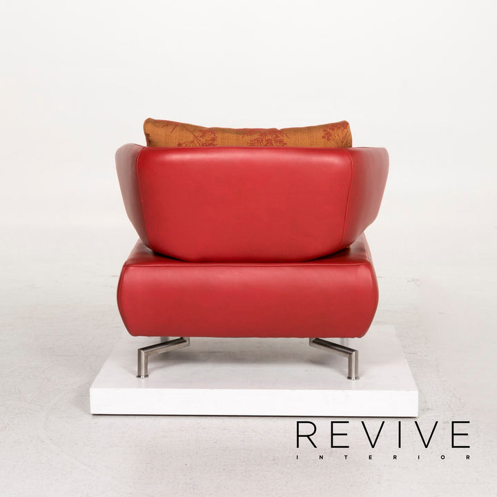 Fauteuil en cuir Koinor rouge #12339