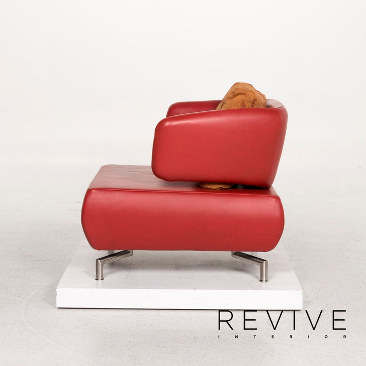 Fauteuil en cuir Koinor rouge #12339