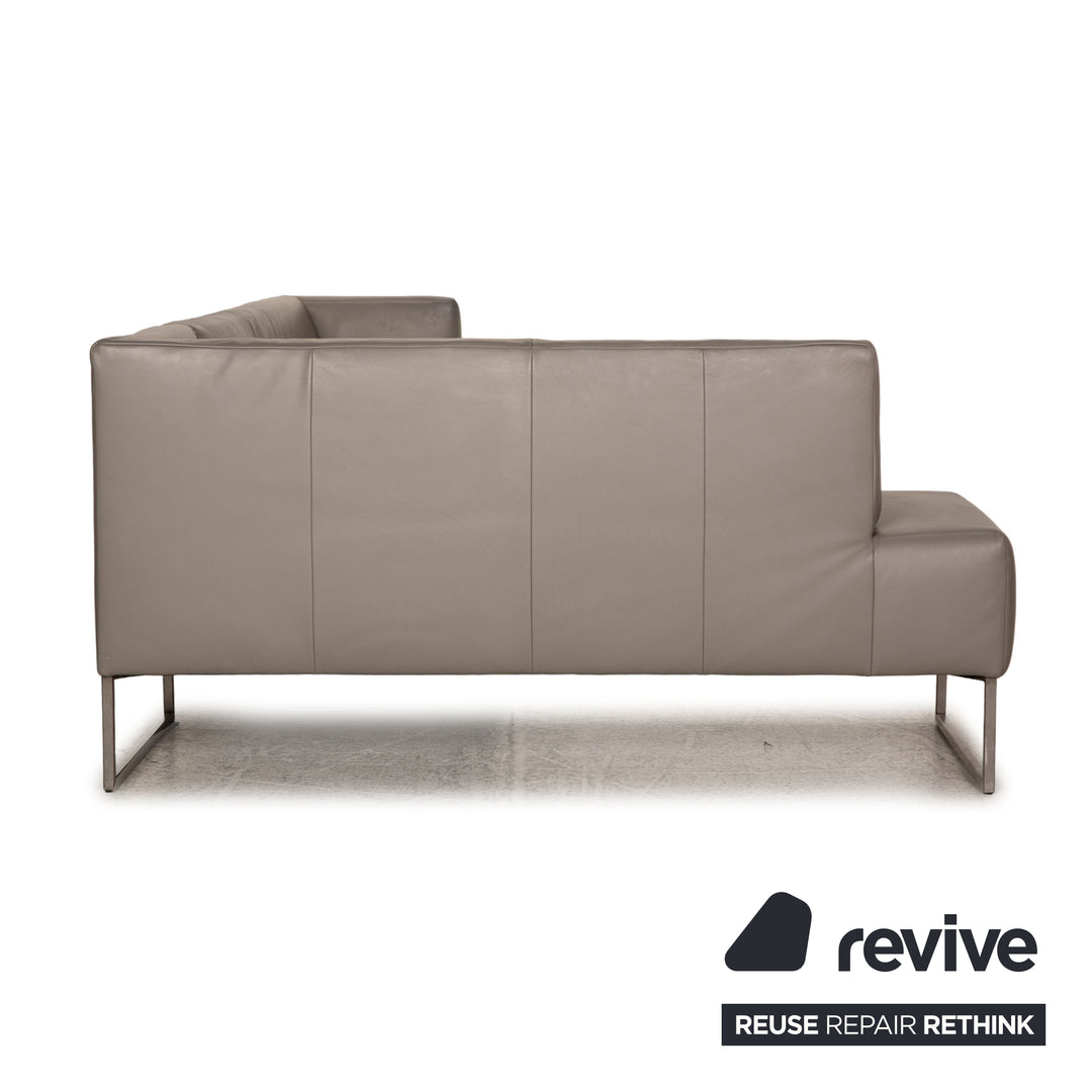 Koinor Leder Sofa Grau Ecksofa Couch