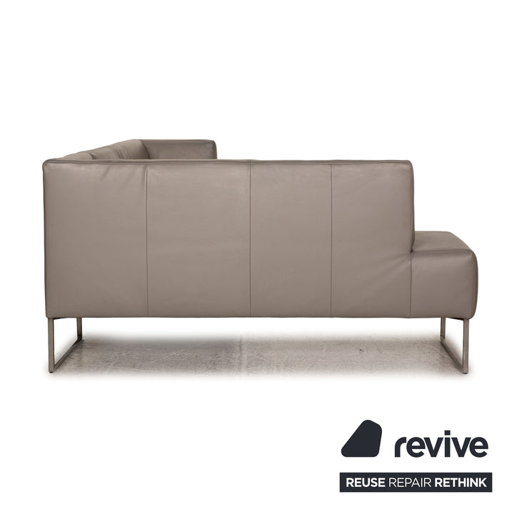 Koinor Leder Sofa Grau Ecksofa Couch