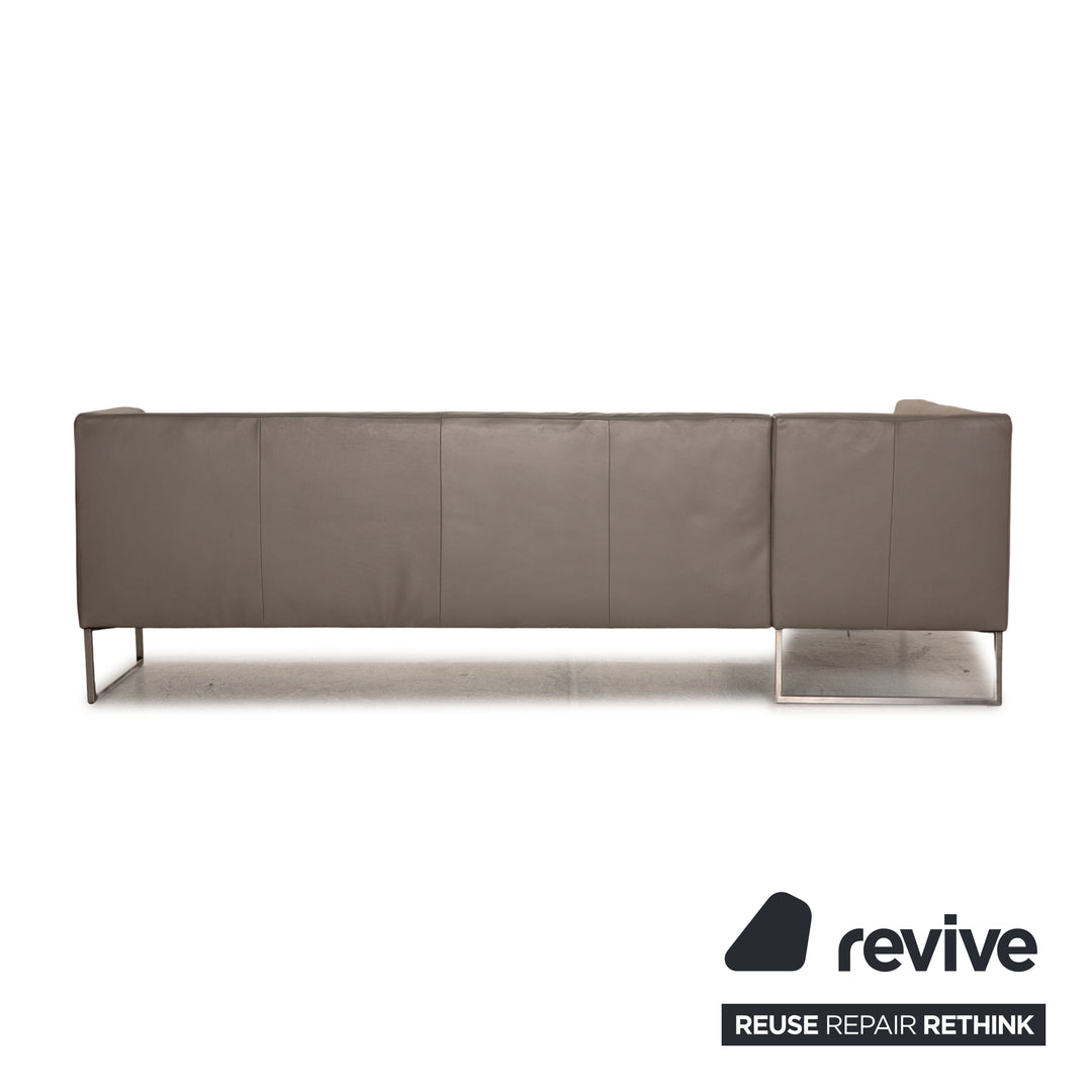 Koinor Leder Sofa Grau Ecksofa Couch