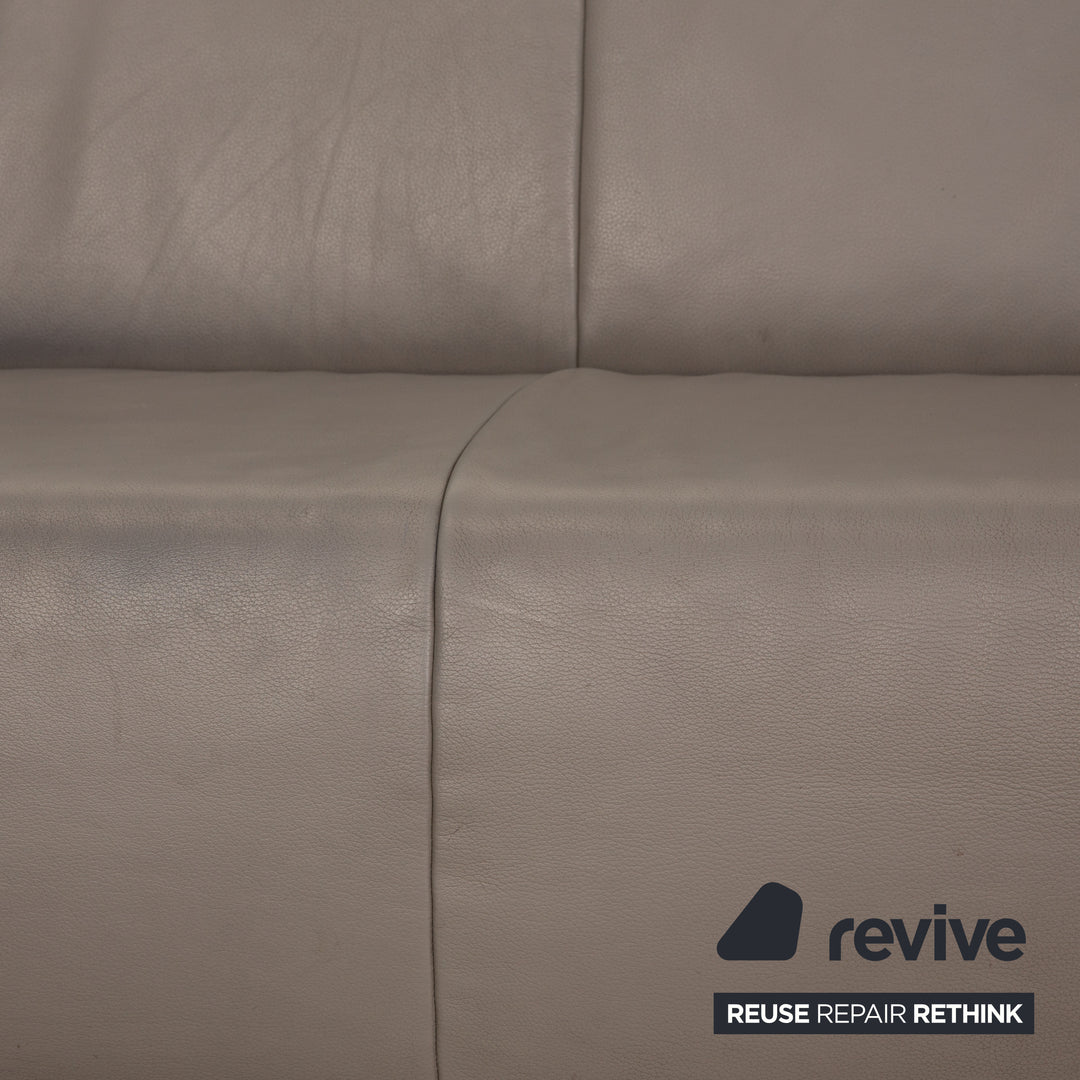 Koinor Leder Sofa Grau Ecksofa Couch