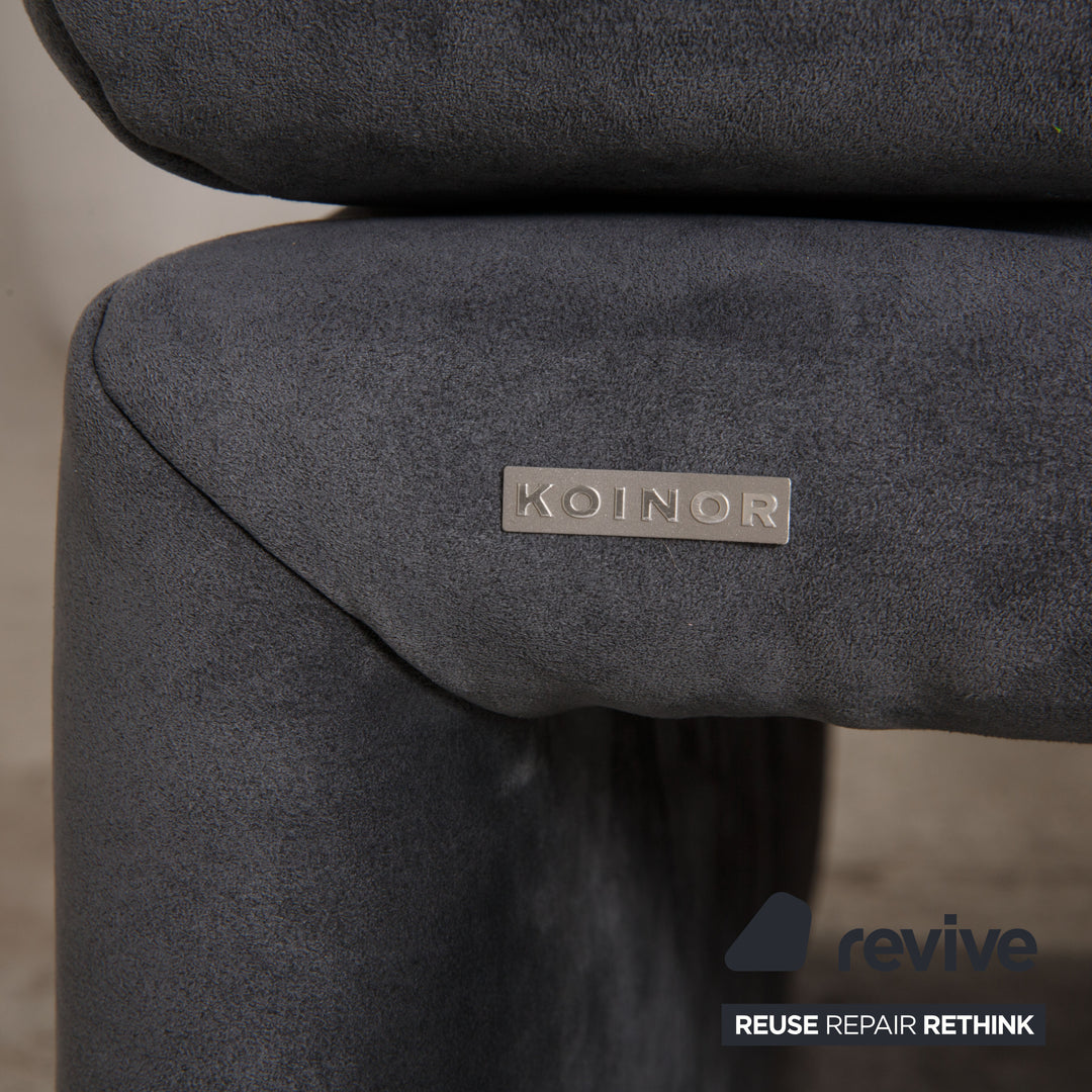 Koinor Raoul Alcantara ensemble de canapés gris canapé d'angle tabouret Table