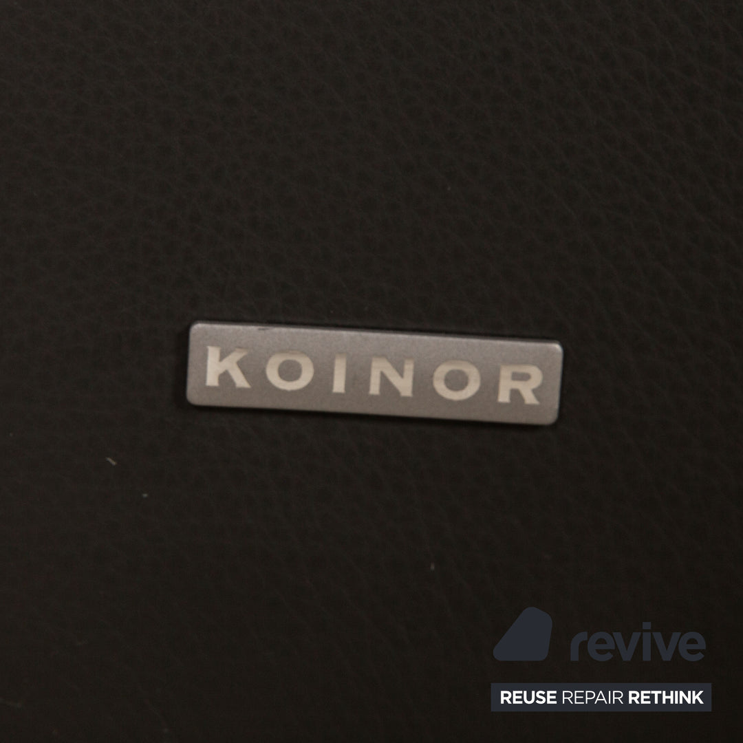 Koinor Raoul Leder Hocker Anthrazit Ottomane