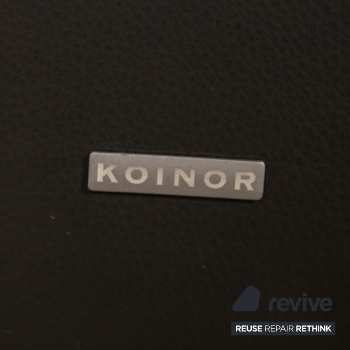 Koinor Raoul Leder Hocker Anthrazit Ottomane