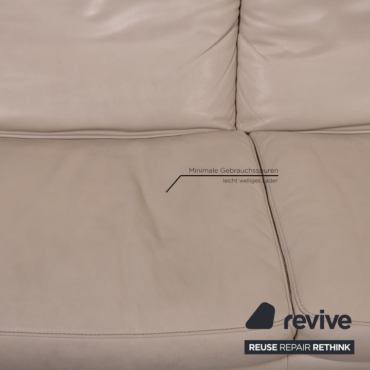 Koinor Raoul Leder Sofa Creme Ecksofa Couch Funktion