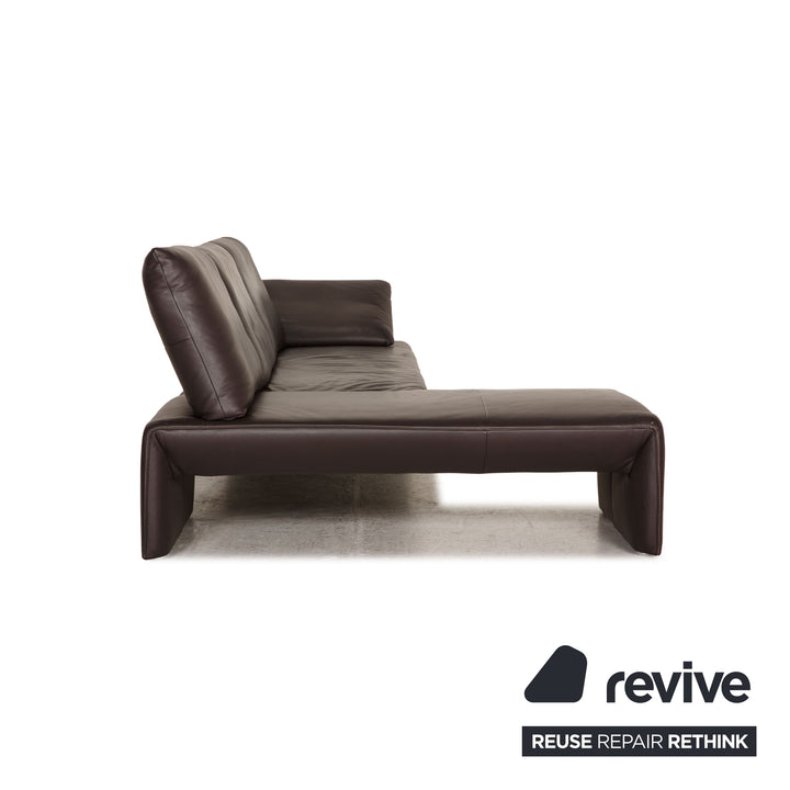 Koinor Rivo Leder Sofa Aubergine Ecksofa