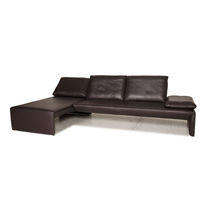 Koinor Rivo Leder Sofa Aubergine Ecksofa