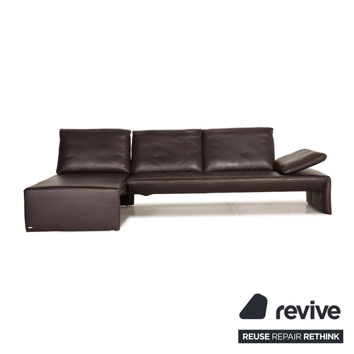 Koinor Rivo Leder Sofa Aubergine Ecksofa