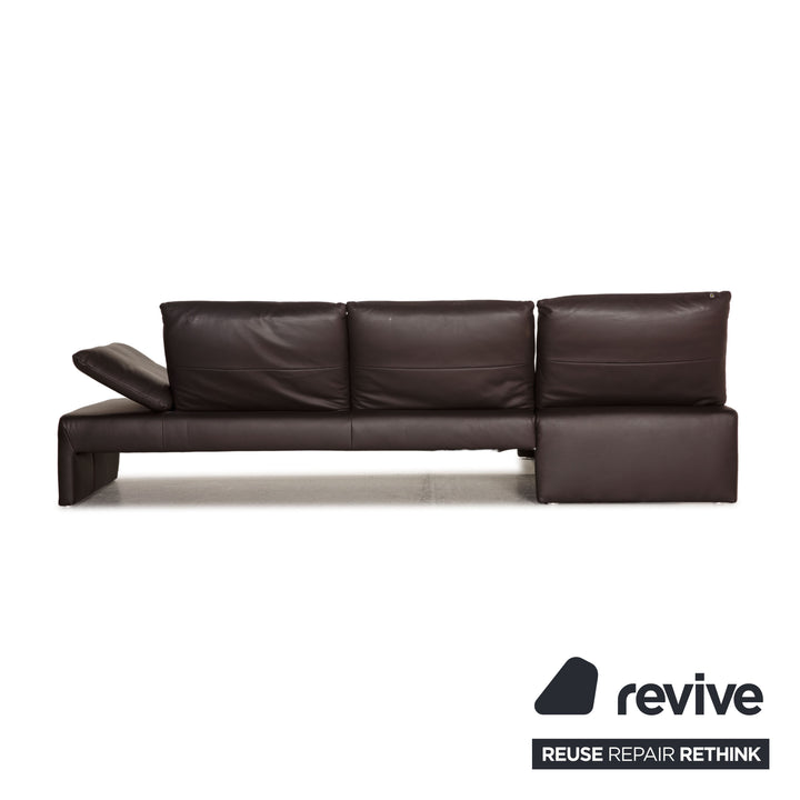 Koinor Rivo Leder Sofa Aubergine Ecksofa