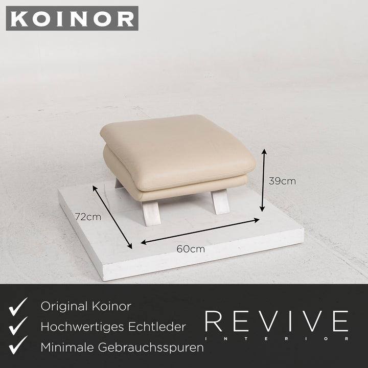 Koinor Rossini Leder Hocker Beige #12857