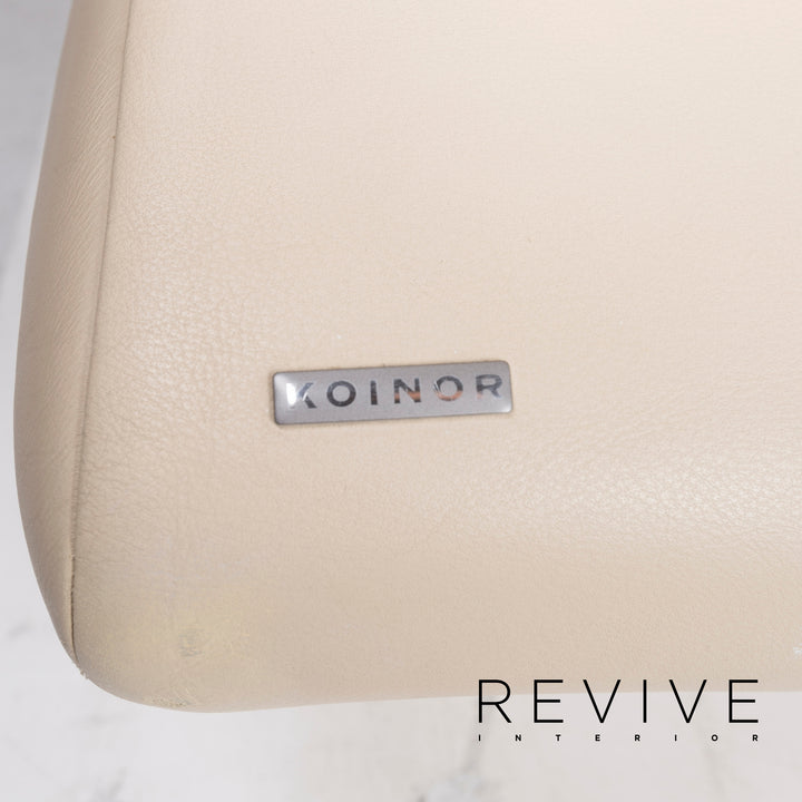 Koinor Rossini Leder Hocker Beige #12857