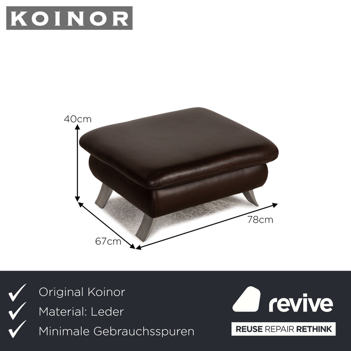 Koinor Rossini Leather Stool Brown
