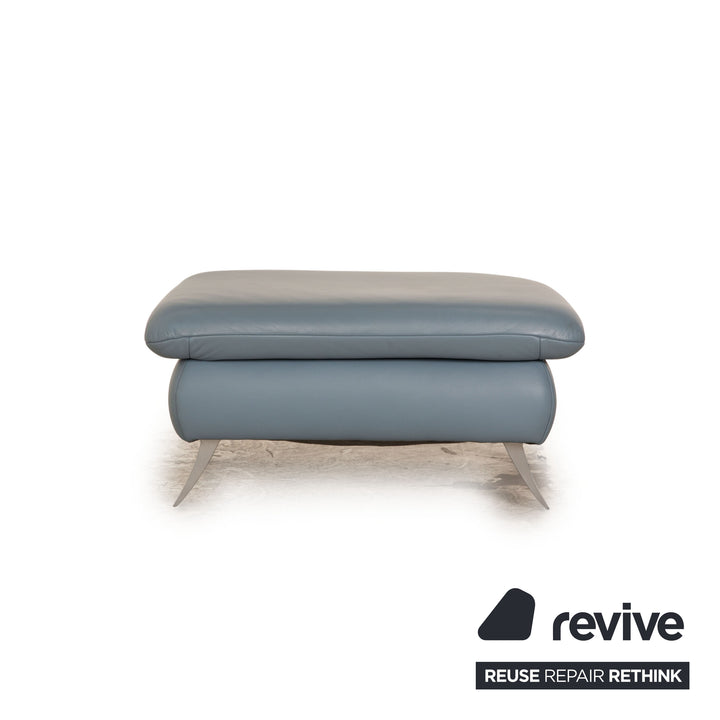 Koinor Rossini tabouret en cuir bleu clair