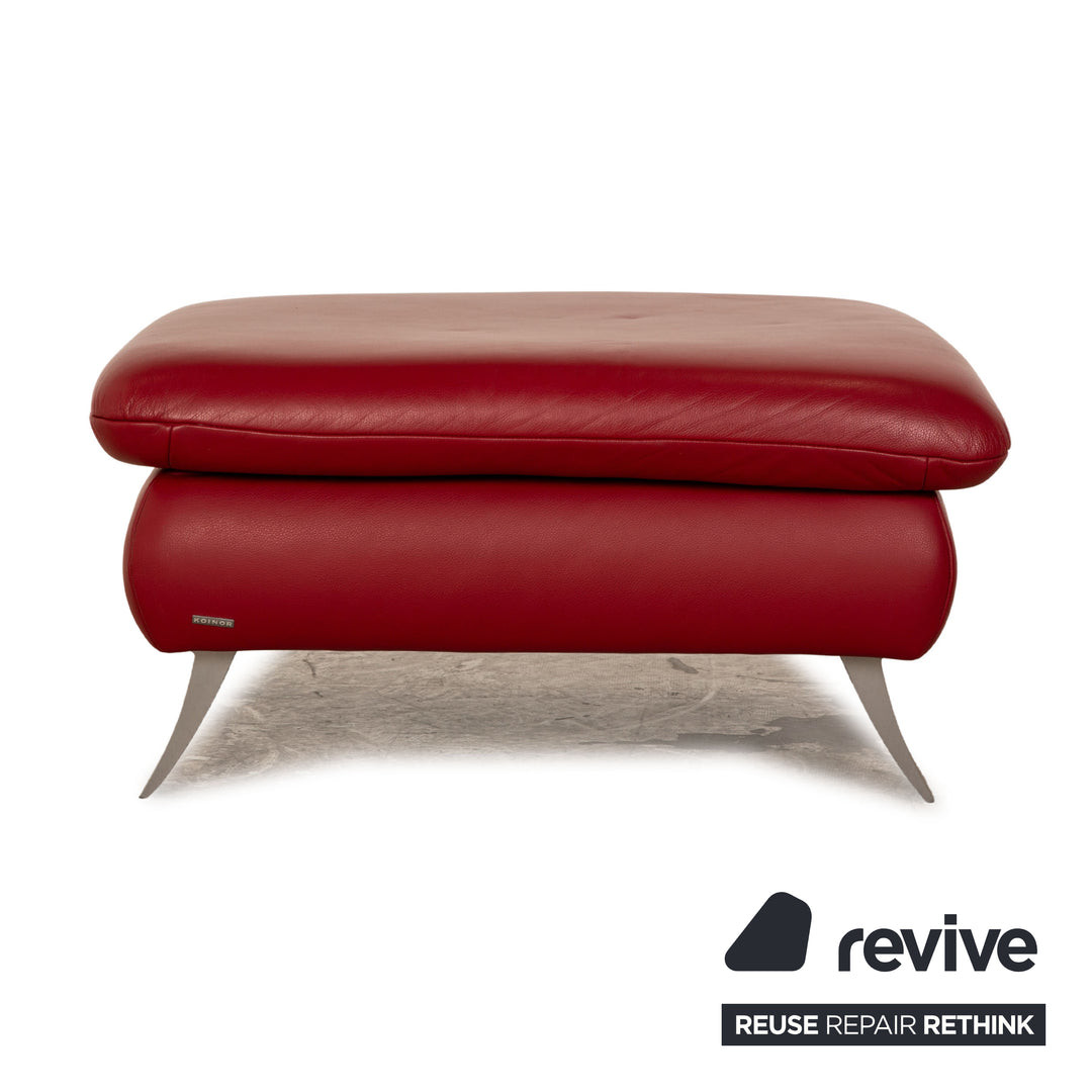 Koinor Rossini Leder Hocker Rot