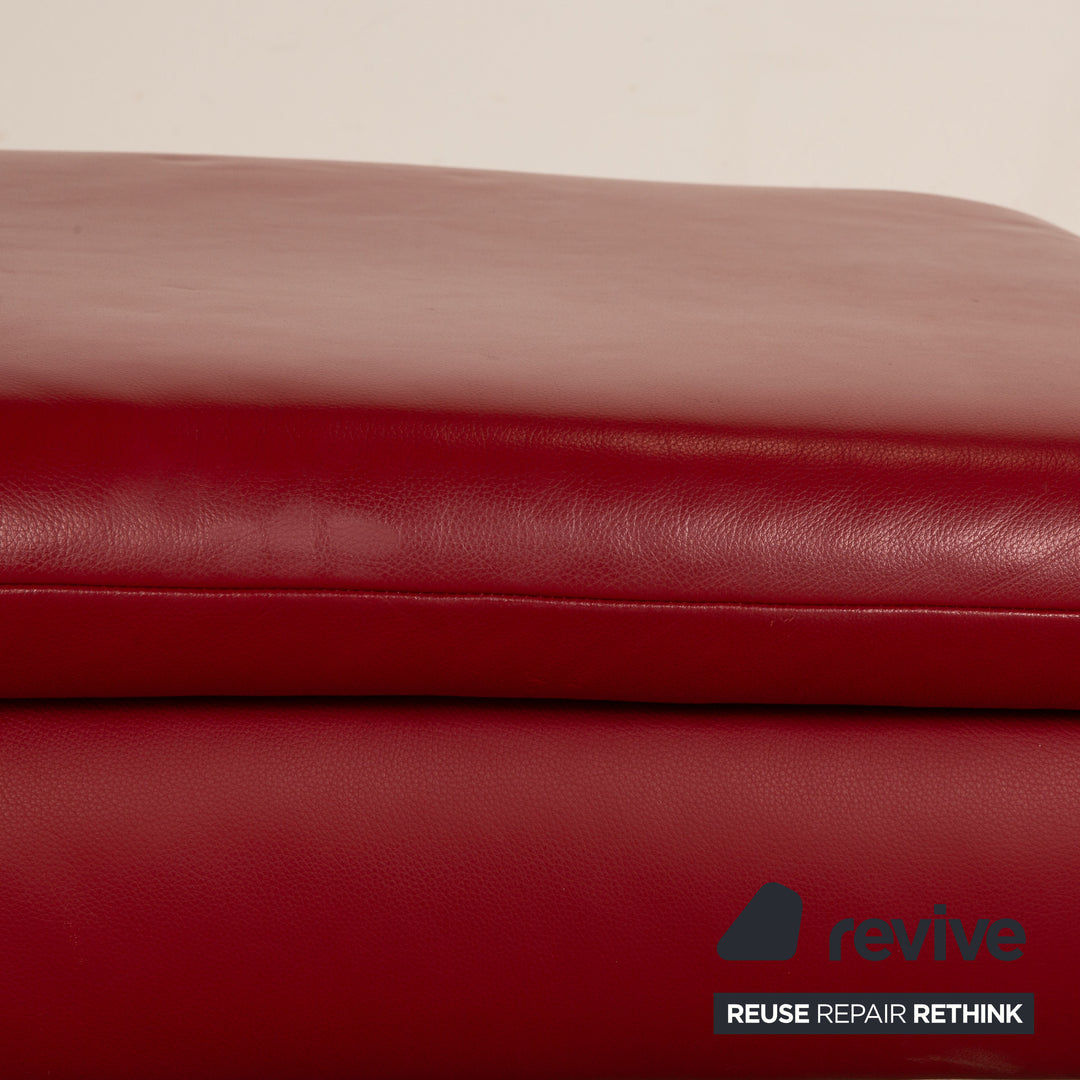 Koinor Rossini Leder Hocker Rot