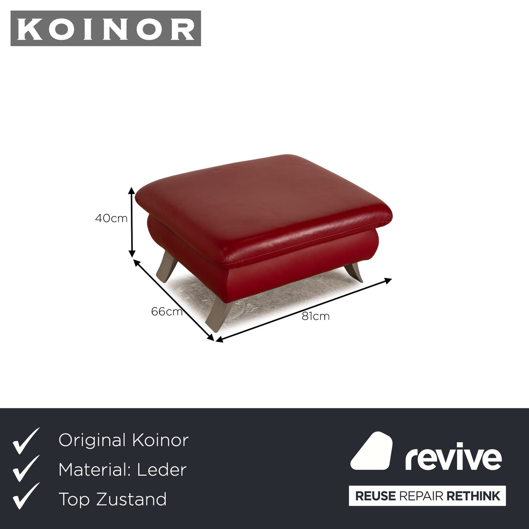 Koinor Rossini Leder Hocker Rot