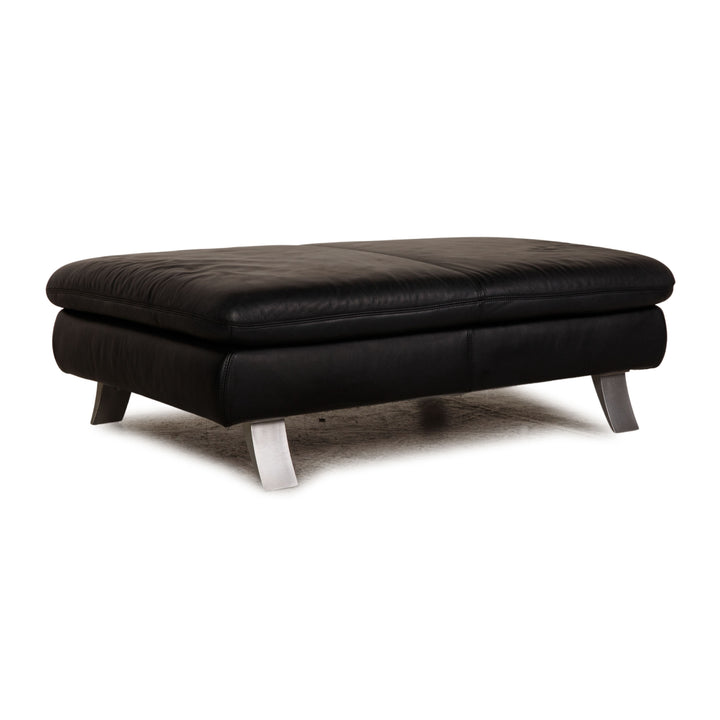 Koinor Rossini Leder Hocker Schwarz