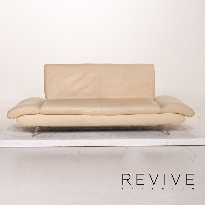 Koinor Rossini leather sofa cream three seater function couch
