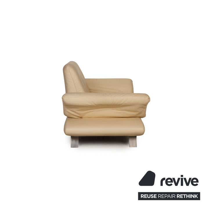 Koinor Rossini leather sofa cream two seater couch function