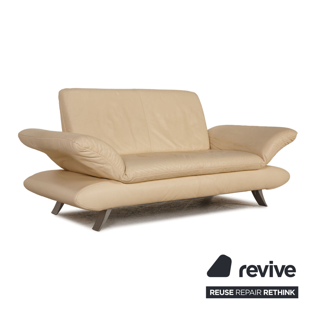 Koinor Rossini leather sofa cream two seater couch function