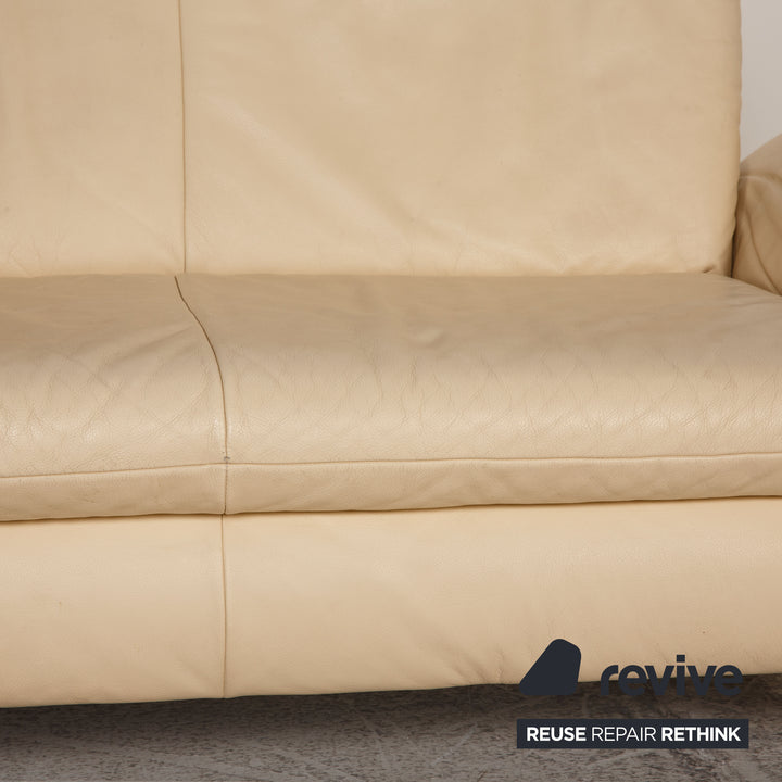 Koinor Rossini leather sofa cream two seater couch function