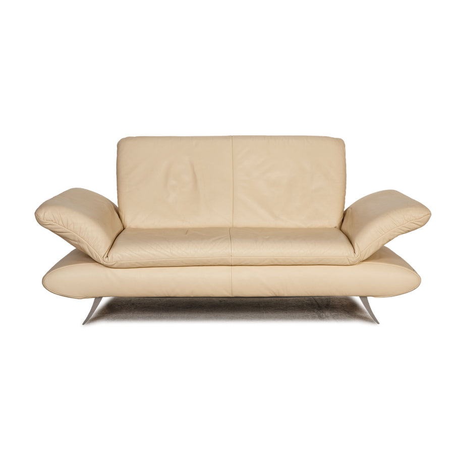 Koinor Rossini leather sofa cream two seater couch function