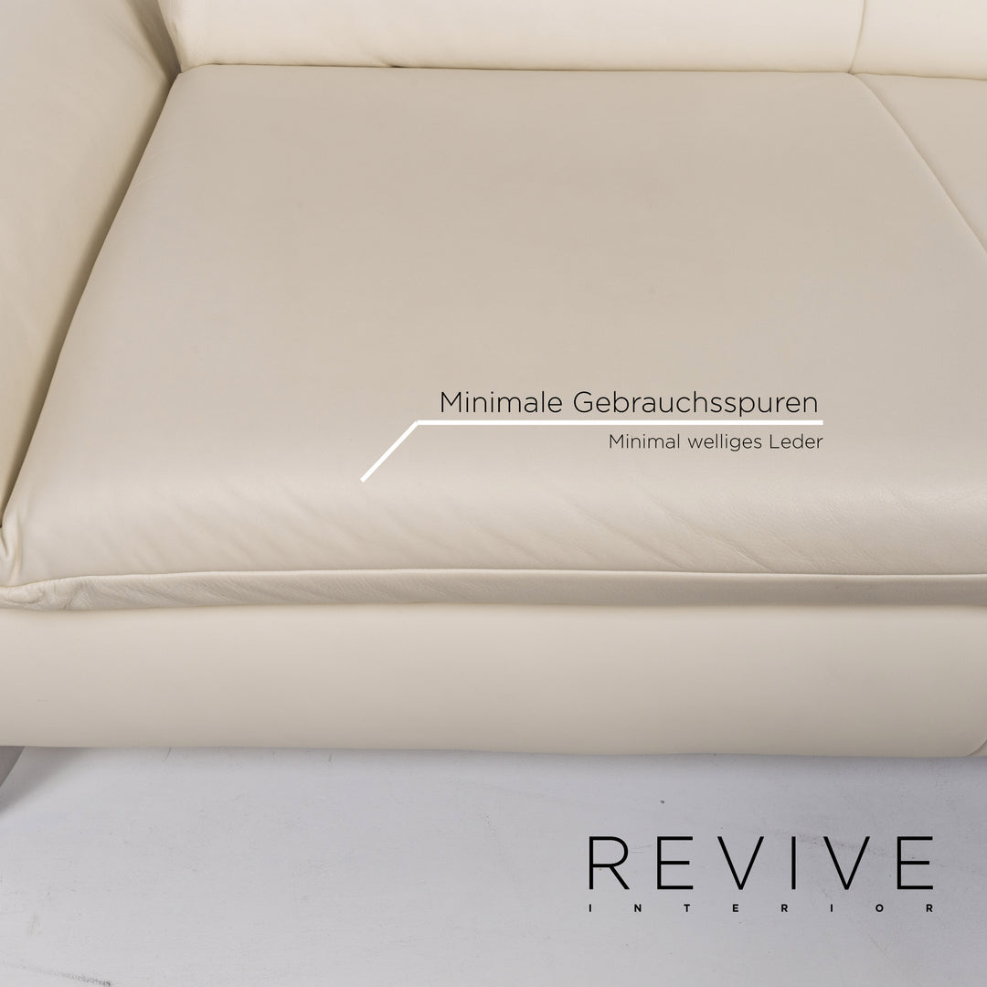 Koinor Rossini leather sofa set cream 2x two-seater couch #13600