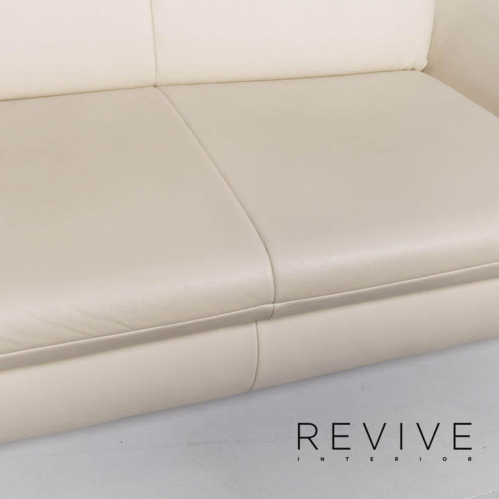 Koinor Rossini leather sofa set cream 2x two-seater couch #13600