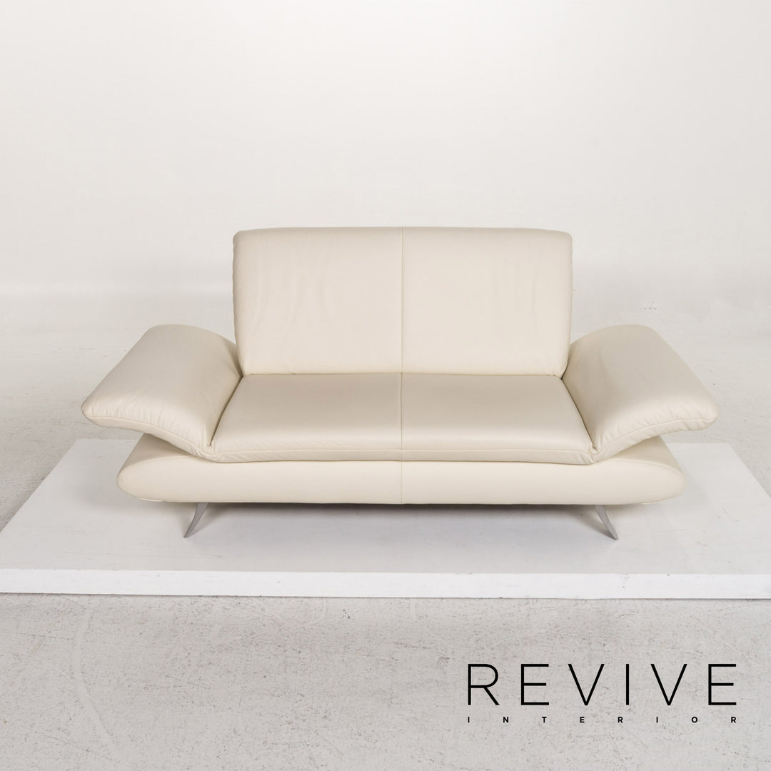 Koinor Rossini leather sofa set cream 2x two-seater couch #13600