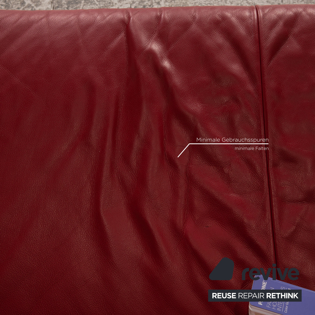 Koinor Rossini Leder Zweisitzer Rot Sofa Couch