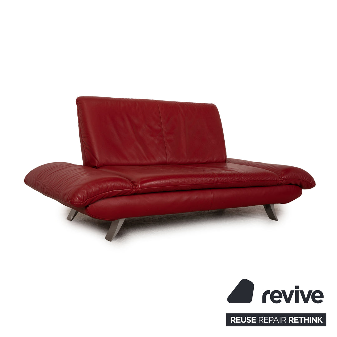 Koinor Rossini Leder Zweisitzer Rot Sofa Couch