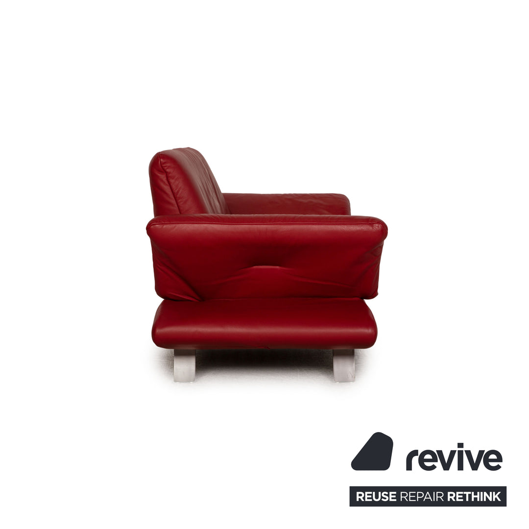Koinor Rossini Leder Zweisitzer Rot Sofa Couch