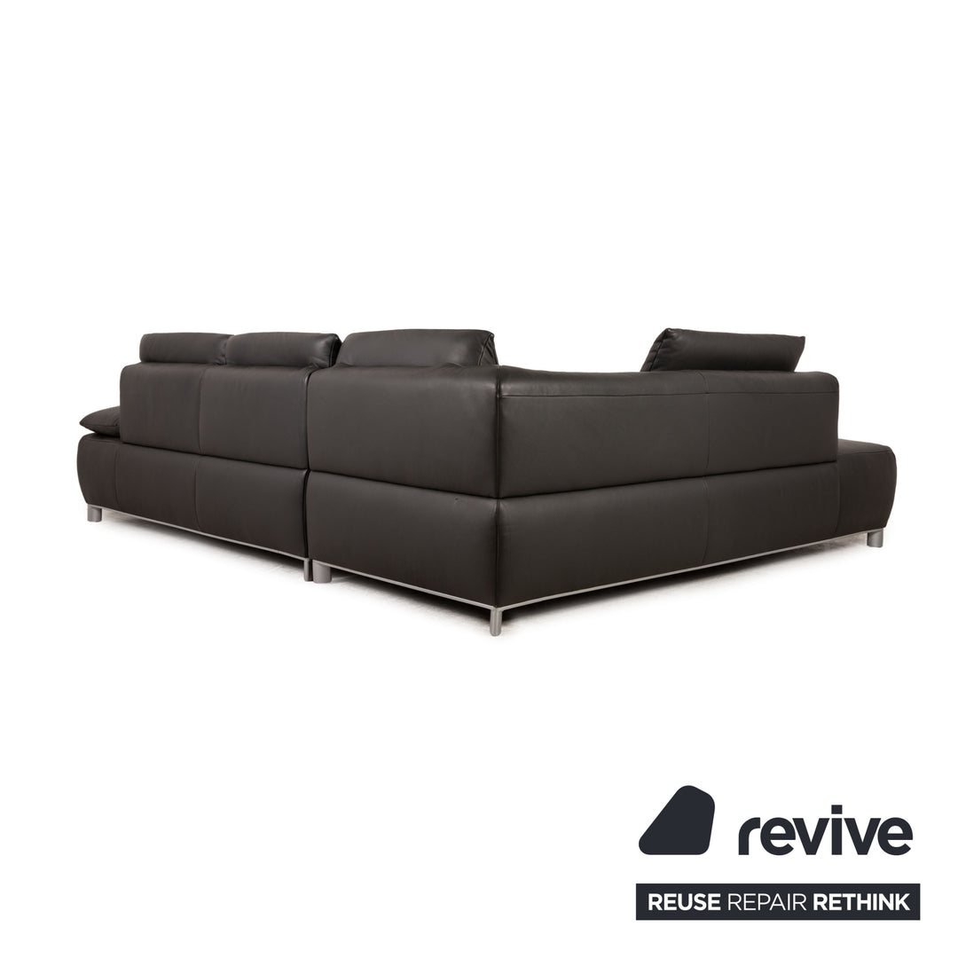 Koinor Volare leather corner sofa anthracite sofa couch