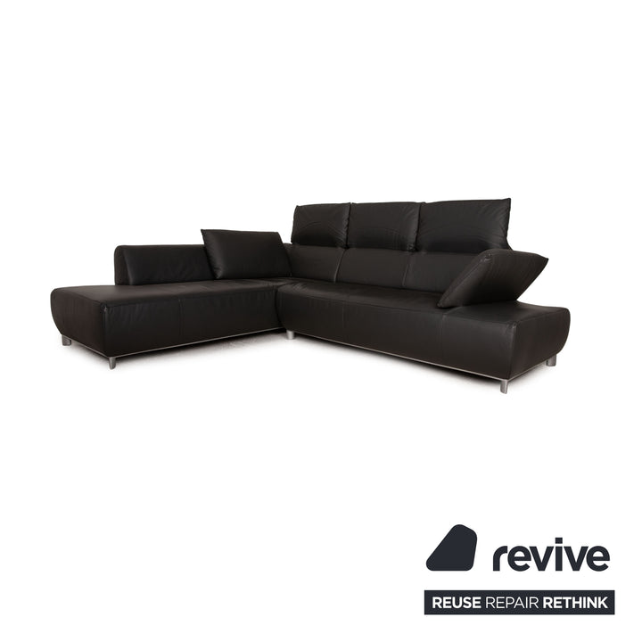 Koinor Volare leather corner sofa anthracite sofa couch