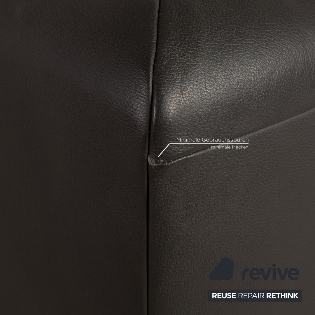 Koinor Volare leather corner sofa anthracite sofa couch