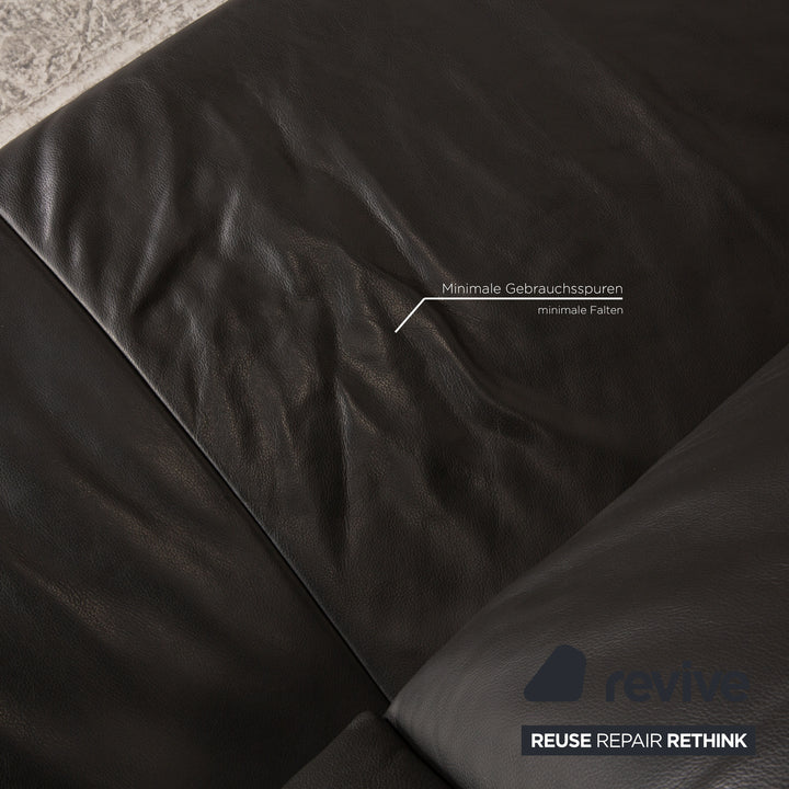 Koinor Volare leather corner sofa anthracite sofa couch